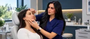 ד"ר אסיל סואעד מאבחנת נפח קמטי הבעה ואיכות עור